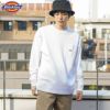 Dickies ポケット付き無地ロングスリーブTシャツ メンズ