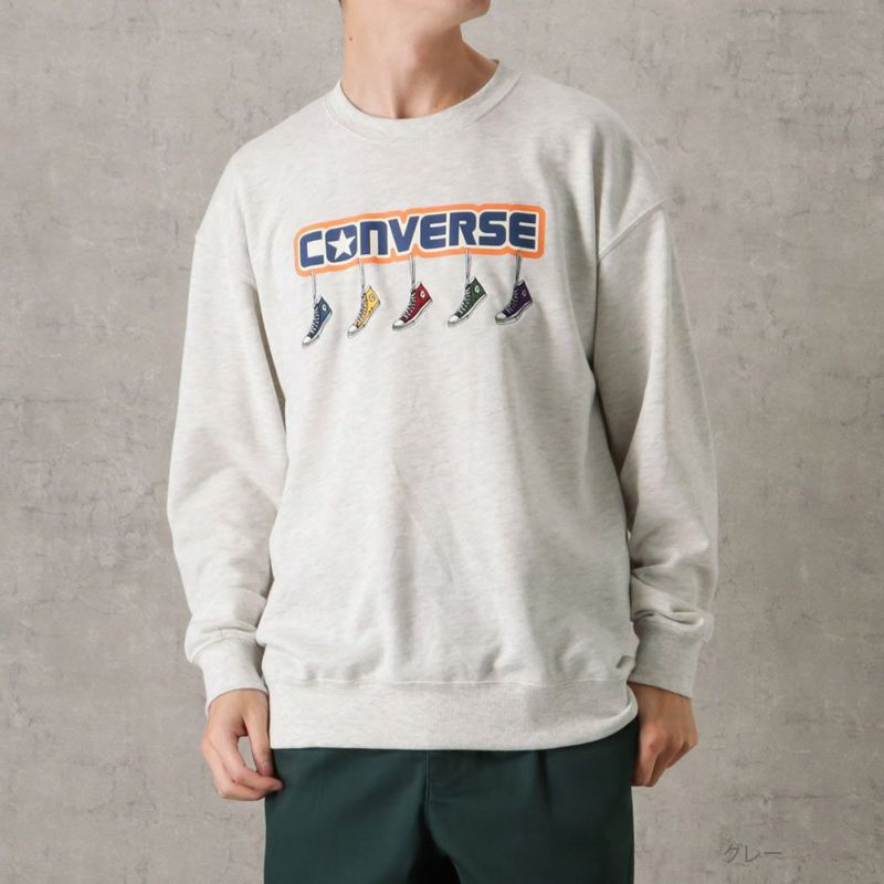 CONVERSE 吊しシューズ刺繍トレーナー メンズ商品画像-1