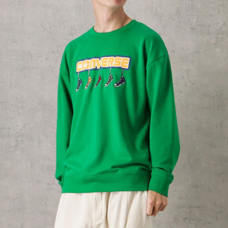 CONVERSE 吊しシューズ刺繍トレーナー メンズ商品画像-2