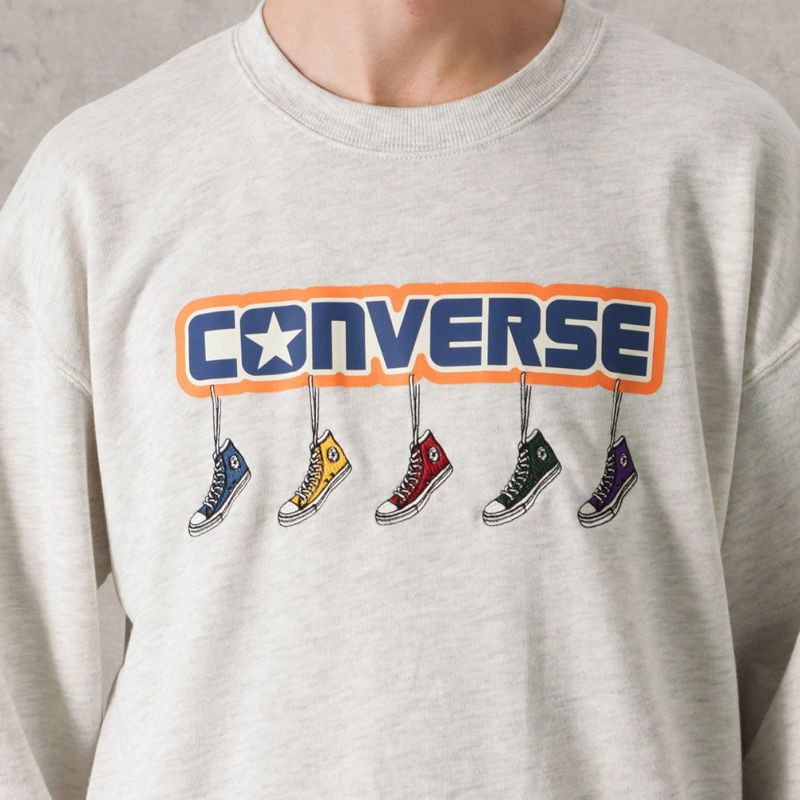 CONVERSE 吊しシューズ刺繍トレーナー メンズ商品画像-11