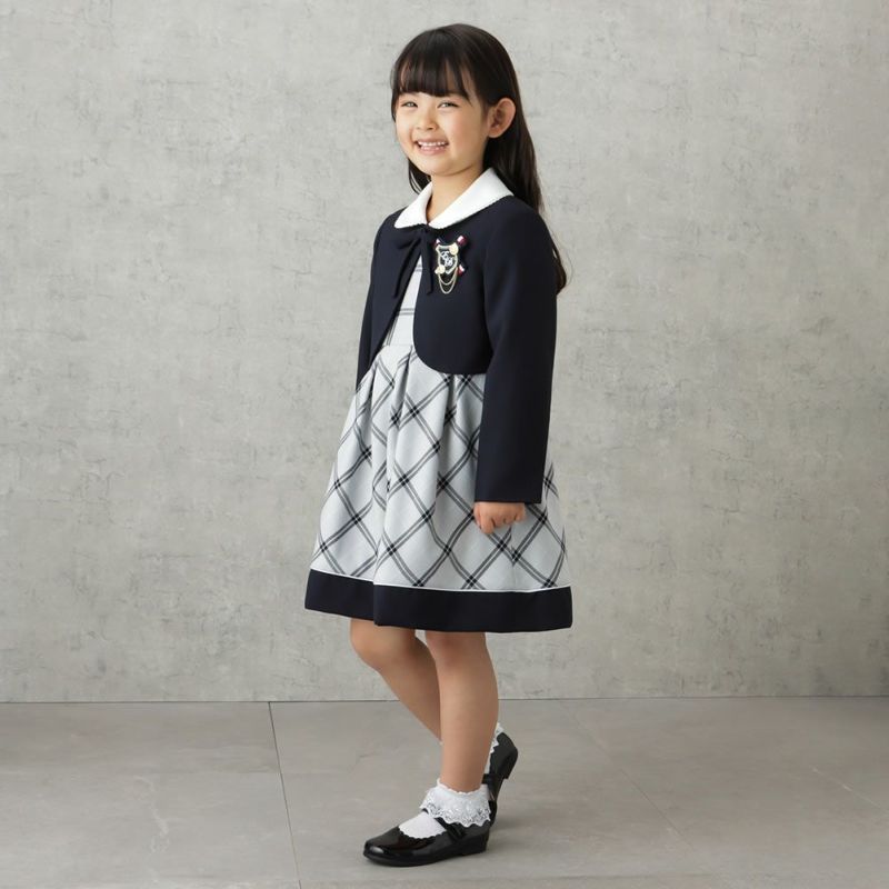 【オンラインストア限定】EASTBOY  女児入学スーツ ボレロワンピース チェック柄 2点セット キッズ商品画像-3