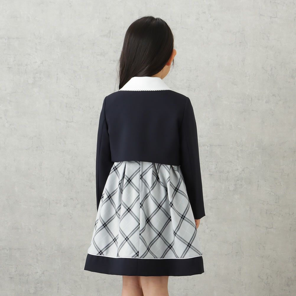 EASTBOY 女児入学スーツ ボレロワンピース チェック柄 2点セット キッズ