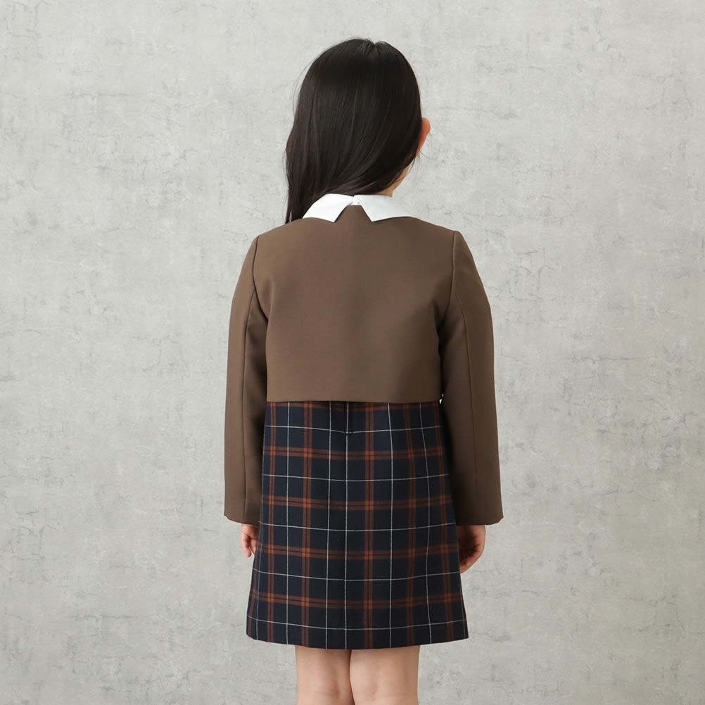 [期間限定価格]【オンラインストア限定】EASTBOY  女児入学スーツ ボレロワンピース チェック柄 2点セット キッズ商品サムネイル-6