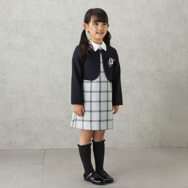 [期間限定価格]【オンラインストア限定】EASTBOY  女児入学スーツ ボレロワンピース チェック柄 2点セット キッズ商品画像-7