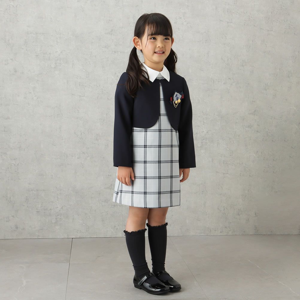 [期間限定価格]【オンラインストア限定】EASTBOY  女児入学スーツ ボレロワンピース チェック柄 2点セット キッズ商品サムネイル-7