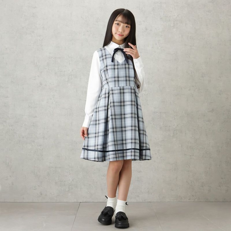 【オンラインストア限定】EASTBOY  女児卒業スーツ ジャケットワンピース チェック柄 2点セット キッズ商品画像-4