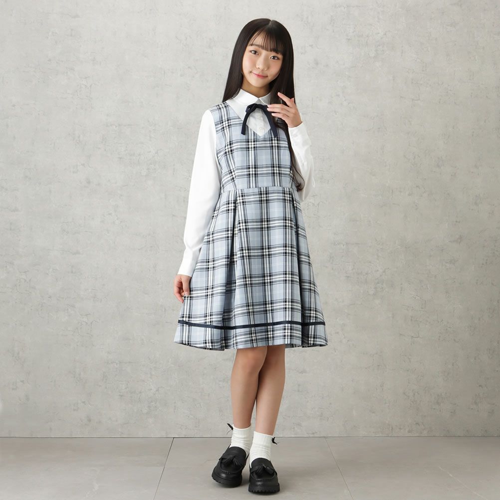 EASTBOY 女児卒業スーツ ジャケットワンピース チェック柄 2点セット キッズ