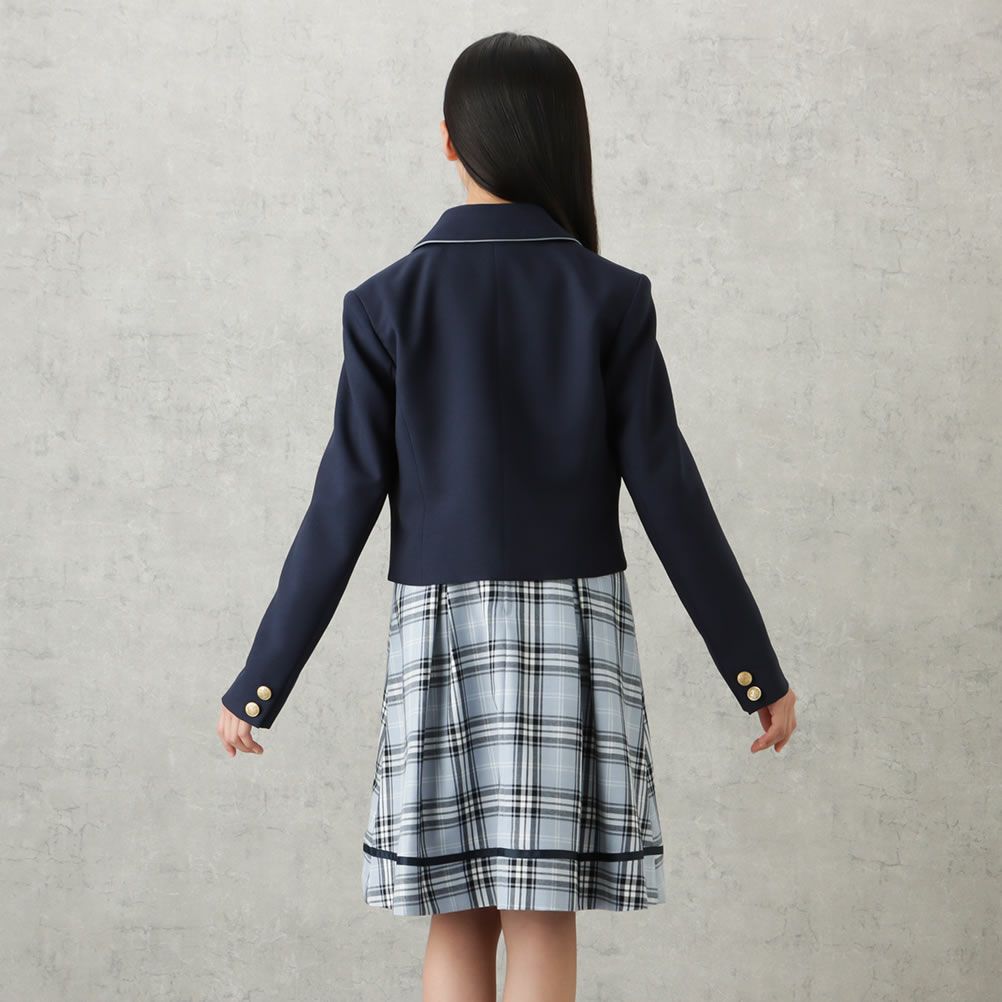 EASTBOY 女児卒業スーツ ジャケットワンピース チェック柄 2点セット キッズ