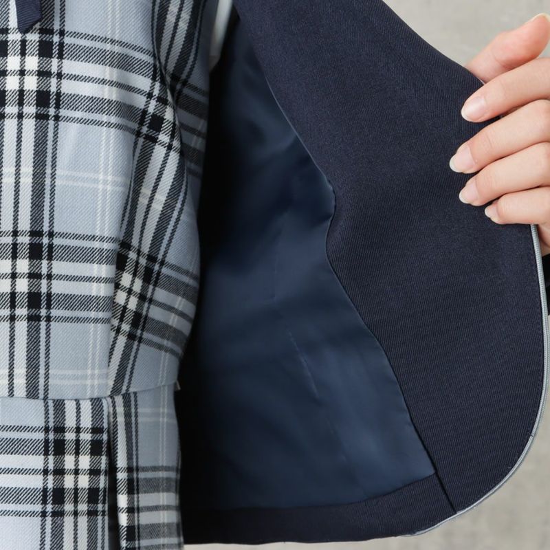 【オンラインストア限定】EASTBOY 女児卒業スーツ ジャケットワンピース チェック柄 2点セット キッズ商品画像-12