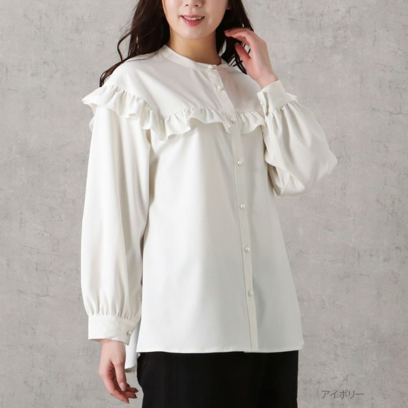 超特価sale開催】 HOWDY. 白 ハウディ フリルブラウス (WH) blouse