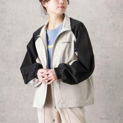 CONVERSE 撥水ラグランスリーブスタンドジャケット レディース