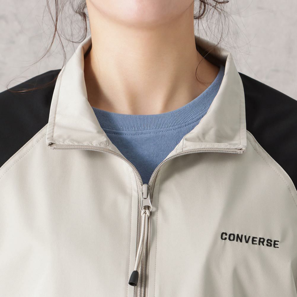 CONVERSE 撥水ラグランスリーブスタンドジャケット レディース