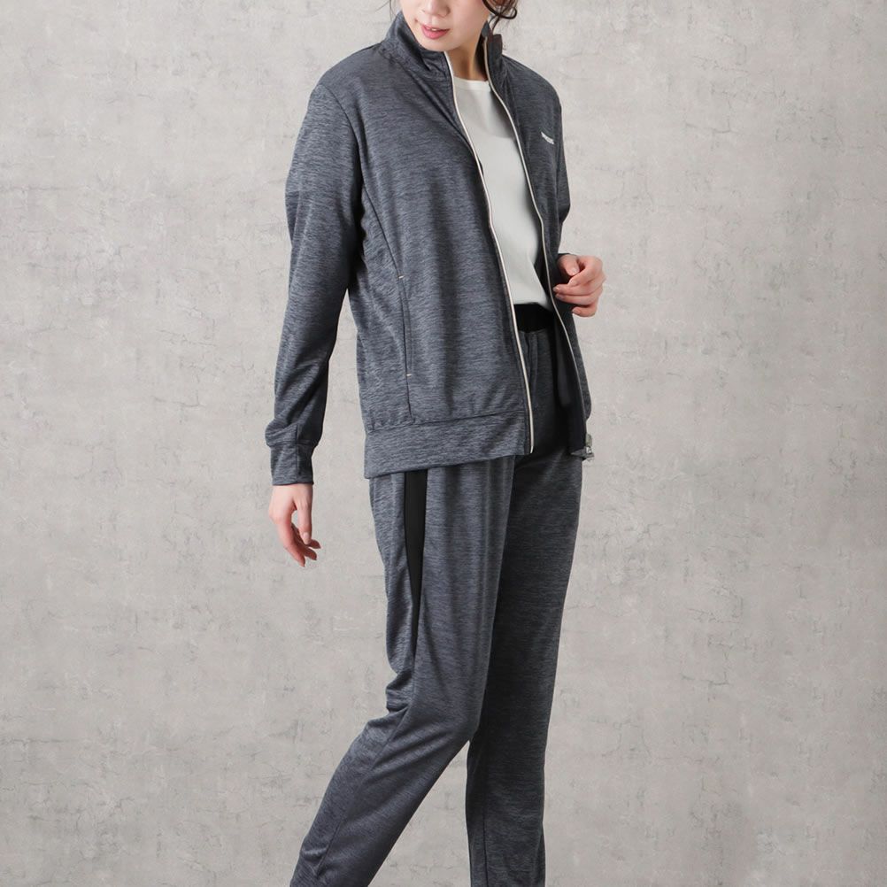 DISCUS カチオンボーダージップスタンドジャケット レディース