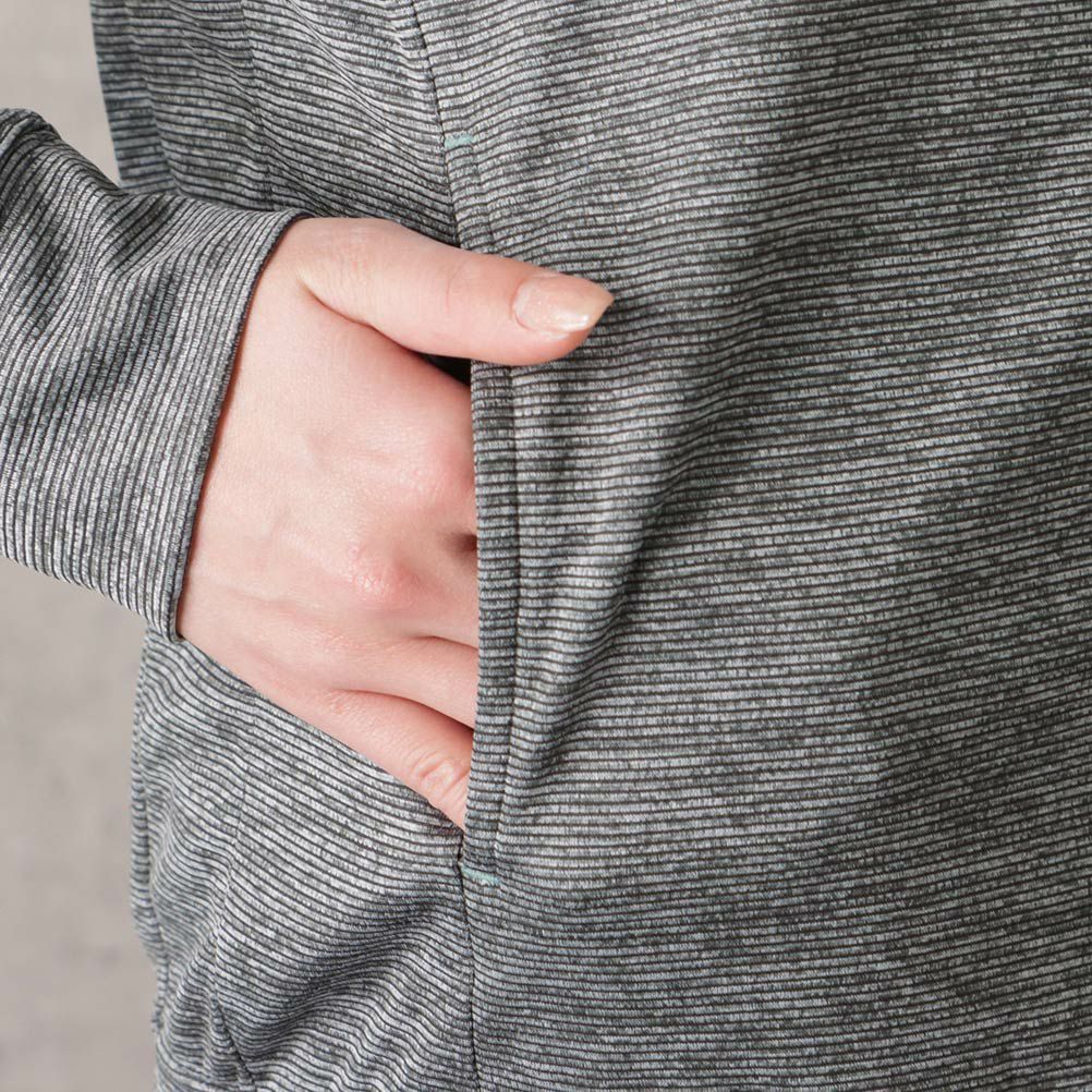 DISCUS カチオンボーダージップスタンドジャケット レディース