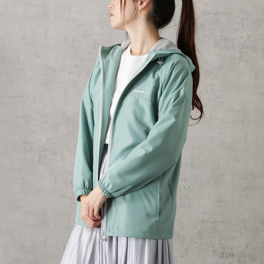 DISCUS 裏メッシュジップアップパーカー レディース