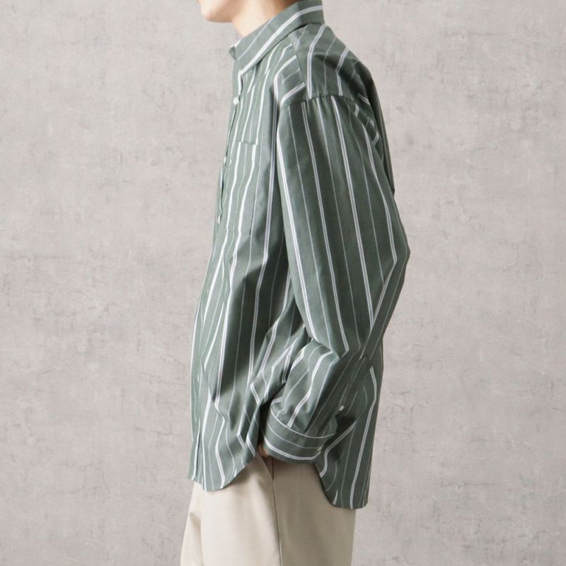 NAVY オーバーストライプシャツ メンズ商品画像-8