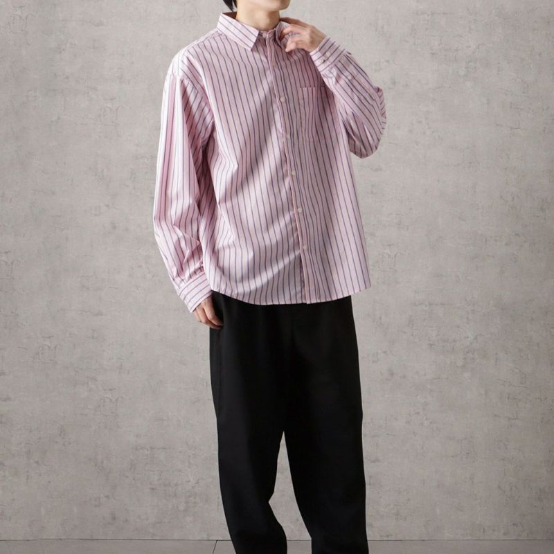 NAVY オーバーストライプシャツ メンズ商品画像-11