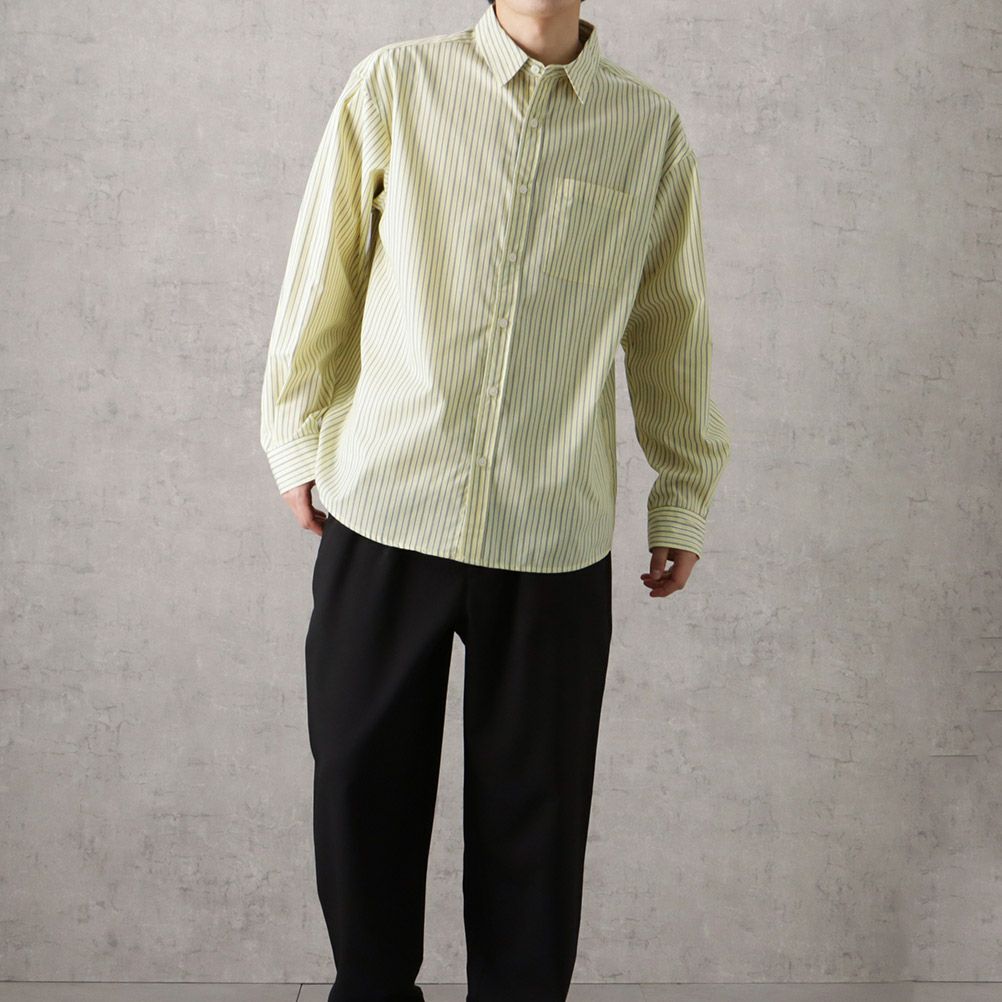 NAVY オーバーストライプシャツ メンズNAVY オーバーストライプシャツ メンズ