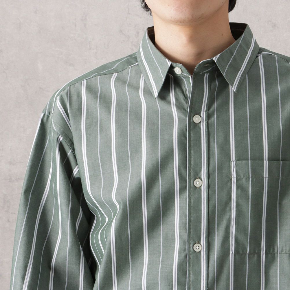 NAVY オーバーストライプシャツ メンズ商品サムネイル-15