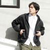 NAVY 裏毛ジップアップパーカー メンズ