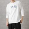 T-GRAPHICS 7分袖転写プリントTシャツ メンズ