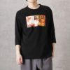 T-GRAPHICS 7分袖転写プリントTシャツ メンズ