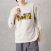 T-GRAPHICS 7分袖転写プリントTシャツ メンズ