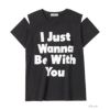 T-GRAPHICS メッセージロゴ肩開き半袖Tシャツ キッズ ネコポス 対応商品