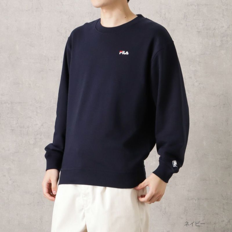 FILA 裏毛ワンポイント刺繍トレーナー メンズ