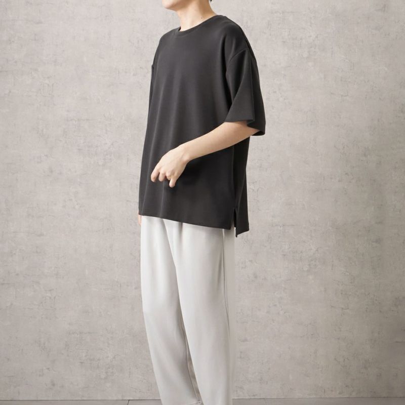 URBAN COLLECTION エアスムージー サイドスリットクルーネックTシャツ メンズ メール便 対応商品商品画像-12