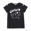 T-GRAPHICS コスメ肩開き半袖Tシャツ キッズ ネコポス 対応商品