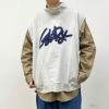 ハーフジップ裏毛ベスト メンズ