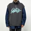 ハーフジップ裏毛ベスト メンズ