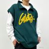 ハーフジップ裏毛ベスト メンズ