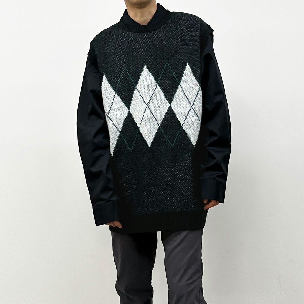 ジャガードニットベスト メンズ