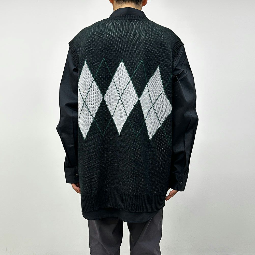 ジャガードニットベスト メンズ