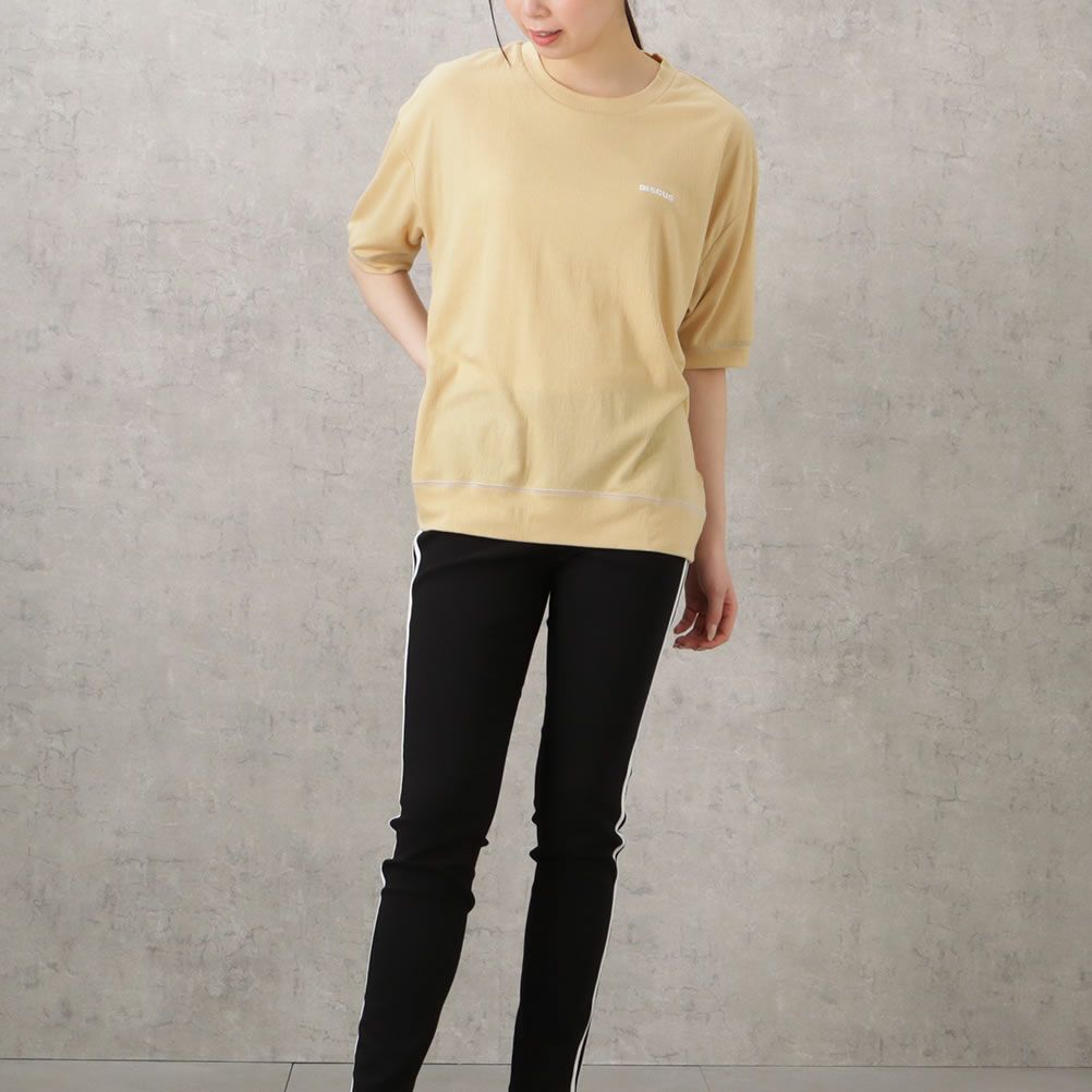 DISCUS WフェイスTRストレッチワイドシルエットTシャツ レディース ネコポス 対応商品