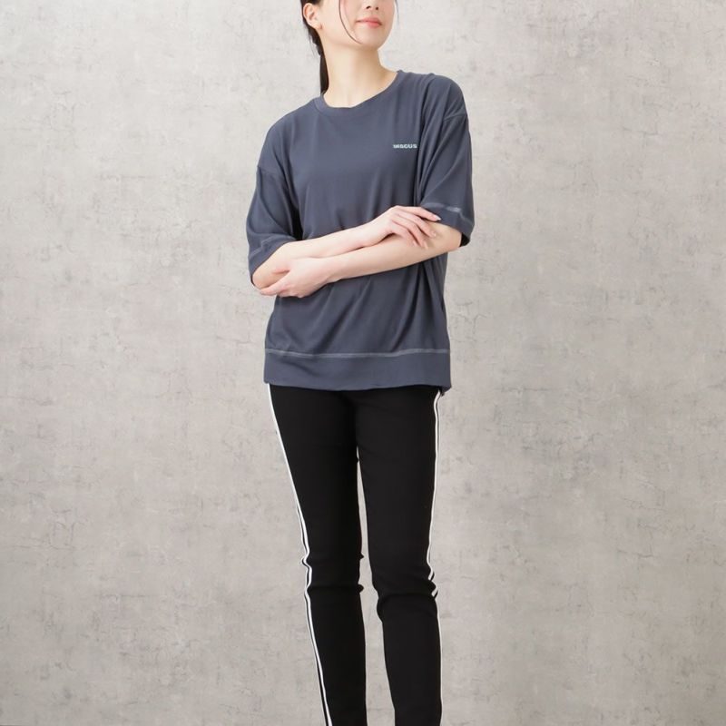 【オンラインストア限定】DISCUS WフェイスTRストレッチワイドシルエットTシャツ レディース メール便 対応商品商品画像-8