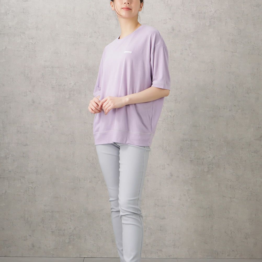 DISCUS WフェイスTRストレッチワイドシルエットTシャツ レディース ネコポス 対応商品