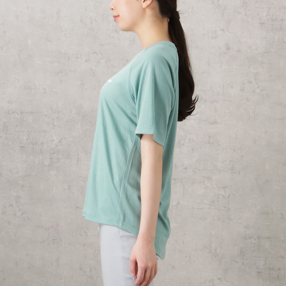 DISCUS WフェイスTRストレッチ裾ラウンドTシャツ レディース ネコポス 対応商品