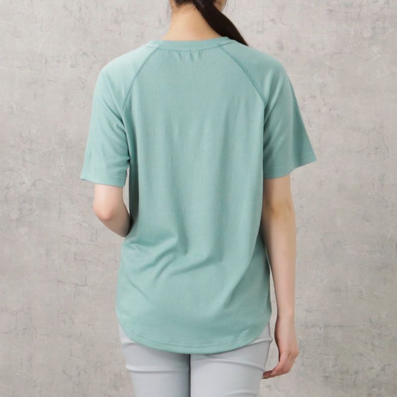 【オンラインストア限定】DISCUS WフェイスTRストレッチ裾ラウンドTシャツ レディース メール便 対応商品商品画像-7