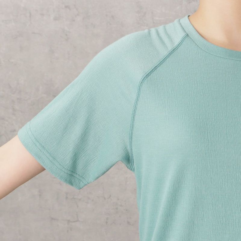 【オンラインストア限定】DISCUS WフェイスTRストレッチ裾ラウンドTシャツ レディース メール便 対応商品商品画像-12