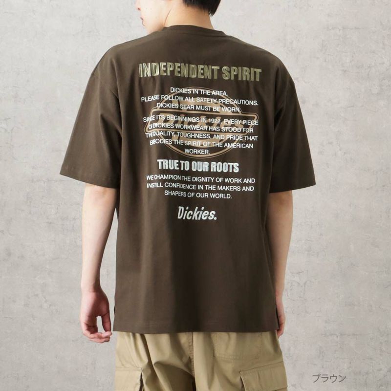 【Dickies】バックグラフィック 半袖 Tシャツ ネイビー/送料無料 Dickies グラフィック半袖Tシャツ メンズ