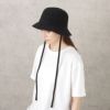 NAVY 紐付きブークレーサーモバケットハット レディース