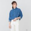 NAVY  リヨセルデニムセミワイドシャツ レディース商品サムネイル-1