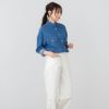 NAVY  リヨセルデニムセミワイドシャツ レディース商品サムネイル-3