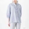 NAVY RTスラブギャザーシャツ レディース