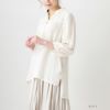 NAVY RTスラブギャザーシャツ レディース