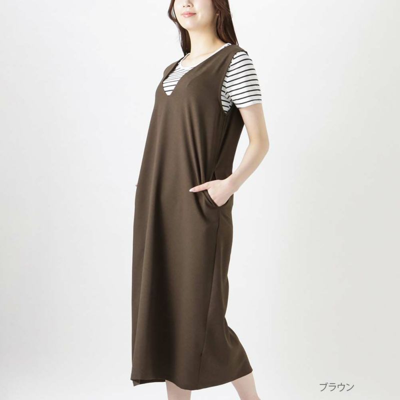 NAVY 麻ライクジャンスカアンサンブル レディース商品画像-1