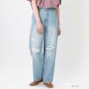 NAVY GOOD STYLE JEANS ダメージワイドパンツ レディース